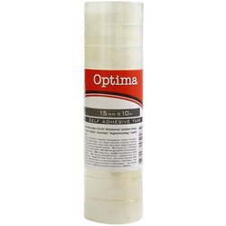 Optima Lepilni trak 15 mm x 10 m, prozoren, 10 kosov Cene