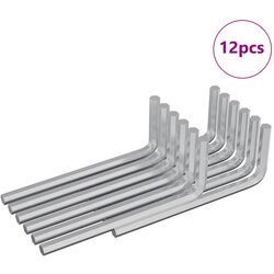 vidaXL Šesterokotna ključa 12 pcs srebrna 22 x 66 mm Jeklo, (5000214369) Cene