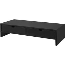 SoBuy stojalo za monitor z 2 predali v črni barvi v skandinavskem slogu, (20815127) Cene