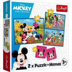 Trefl 2 in 1 Puzzles + Memo– Mickey Mouse - 1 k. Cene