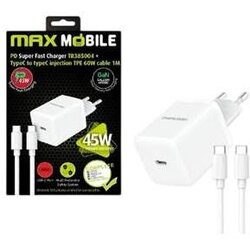 Maxmobi kućni punjač PD super fast charge set 2U1 TYPE C + kabel, TR385004 GAN45W Cene