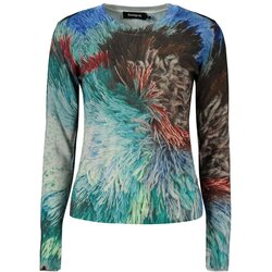 Desigual Puloverji JERS_POMPOM_LACROIX 26WWJF02 Modra Cene