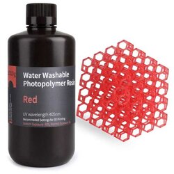Elegoo water washable resin 1000g clear red Cene