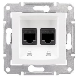 Utičnica 2xRJ45 cat5 STP bijela SEDNA Cene