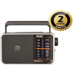 Dartel radio FM, AM, analogni, AC ili klasične baterije, sivi RD-15 Cene