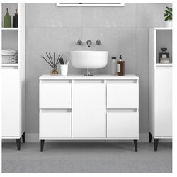  ormarić za umivaonik bijeli 80 x 33 x 60 cm konstruirano drvo Cijene