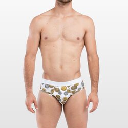 Moschino muške gaće sa novčanim printom, bele Cene