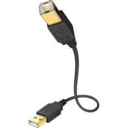 Inakustik USB 2.0 kabel [1x moški konektor USB 2.0 tipa A - 1x moški konektor USB 2.0 tipa B] 1 m črna pozlačeni konektorji USB kabel USB 2., (20417247) Cene