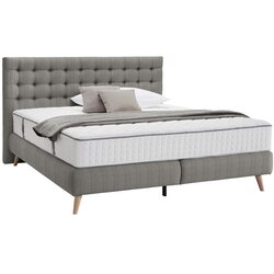 Welnova POSTELJA BOXSPRING 180 cm x 200 cm , tekstil svetlo siva Cene