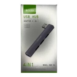 BAVIN USB HUB 90° 4/1 3*Usb 2.0+ 1* Usb 3.0 siva HUB-16 Cene
