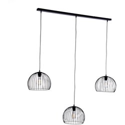Honsel Moderne hanglamp zwart 3-lichts - Koopa Cene