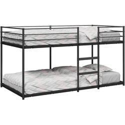 vidaXL Dvoposteljna postelja brez vzmetnice črna 75x190 cm jeklo Cene