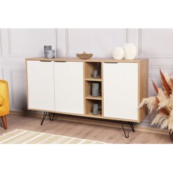 Woody Fashion Komoda Clara Console Oak White Cene