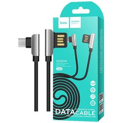 Hoco USB kabl za smartphone, micro USB, 1.2 met., 2.4 A, crna - U42 Exquisite steel, Micro USB, Crni Cijene