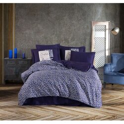 Elena purplewhitegrey tencel satin double quilt cover set Cene