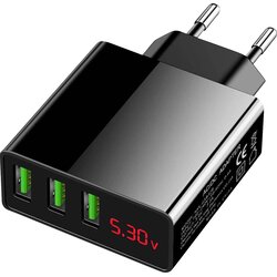 Eaxus USB-Ladegerät 3-Fach polnilnik za mobilne telefone s funkcijo za hitro polnjenje USB črna, (20432848) Cene
