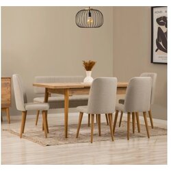 Hanah home Set trpezarijski sto i stolice Vina, Svijetlosiva Cijene