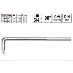 Yato Ročica upognjena 90 ° 3/4 "dolžina 440 mm, (20687484) Cene