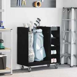 Golf ormar s kotačem Jednobojno Crni hrast 90 x 45 x 98 cm Cene