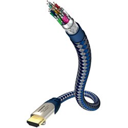 Inakustik HDMI kabel HDMI-A vtič, HDMI-A vtič 5 m srebrno-modra 0042305 avdio povratni kanal, pozlačeni konektorji, obložen, Ultra HD (4k) HDMI HDMI k, (20410575) Cene