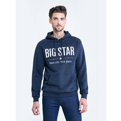 Big Star man's hoodie sweat 154553 blue Knitted-403 Cene