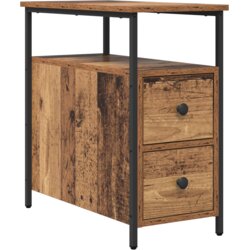 vidaXL Noćni ormar s ladicama 2 pcs Staro drvo 30 x 60 x 60 cm Cijene