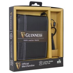 Guiness Gift box: novčanik muški kožni 120x90x20 mm i kožni privezak GS01 crna ( 16NMBGS01B ) Cene