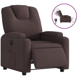 Maison Chic Električni naslanjač - Relax naslanjač temno rjavo blago, (22062075) Cene