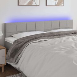  Uzglavlje svjetlosivo 160x5x78/88 cm od tkanine Cijene