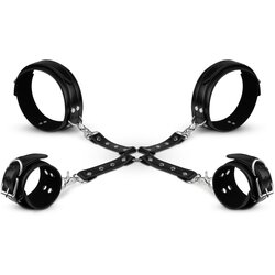 Bedroom Fantasies - Cuffs & Hogtie Set - Black Cene