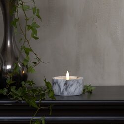 Star Trading Sivo-bela betonska LED sveča Flamme Marble, višina 7,5 cm Cene