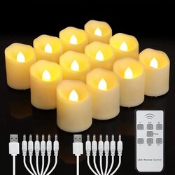 YUNSHENG 12x polnilne LED čajne svečke z daljincem Cene
