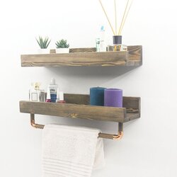 Woody Fashion Aa117 Walnut Wall Shelf Cene