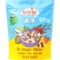FRUCHTBAR Bio hrustljave kroglice - polnozrnati oves, kakav, grozdje in jabolko Cene