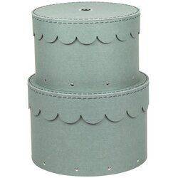 Bigso Box of Sweden Mentolno zelene kartonaste škatle s pokrovom za shranjevanje v kompletu 2 ks ø 26x17,5 cm Wilma – Cene