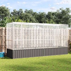  Kavez za ptice s produžetkom srebrni 418 5x107x212 cm čelični Cijene