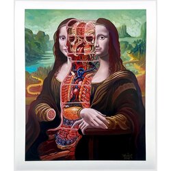 Nychos Dissection of Mona Lisa Fine Art Print multicolor Cene