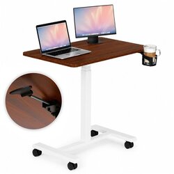  Mobilni stol 70x48 cm Stol za prijenosno računalo Podesiva visina 71,5-112 cm Smeđa ploča ModernHome Cijene