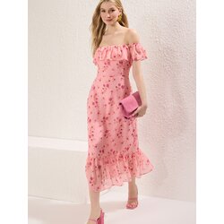 Trendyol Ženska haljina Twoss25El00278, Roze Cene
