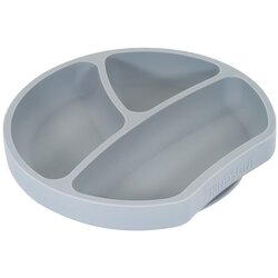 Kindsgut sivi silikonski dječji tanjur Plate, ø 20 cm Cene