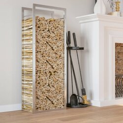 vidaXL Stalak za drva za ogrjev 50x28x132 cm od nehrđajućeg čelika Cijene