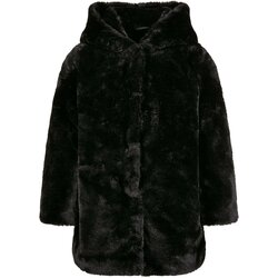 Urban Classics Kids girls' teddy hooded coat black Cene