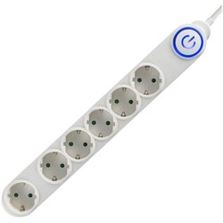 Home Produžni kabl, 6 utičnice, 3 x 1,0mm², 1,5met, bijeli - NV 06TK/WH Cijene