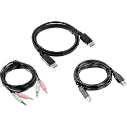 Trendnet KVM adapter [1x moški konektor DisplayPort, moški konektor USB 2.0 tipa A, 3,5mm banana moški konektor - 1x moški konektor DisplayPort, žensk, (20519288) Cene