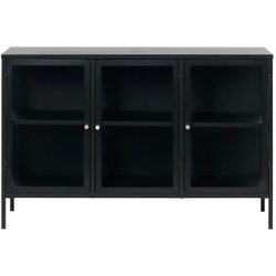 Unique Furniture Crna vitrina Carmel, dužina 132 cm Cene