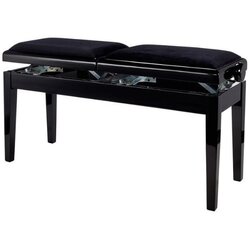Gewa PIANO BENCH DOUBLE (130210) BLACK HIGHGLOSS - drvena dupla stolica Cene
