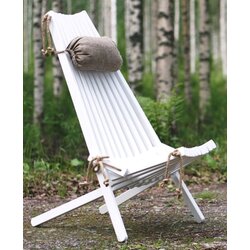Ecofurn EcoChair breza - Bela lakirana Cene