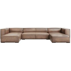 Windsor & Co Sofas Svijetlosmeđa kožna kutna garnitura (oblika slova "U") Madame - Cene
