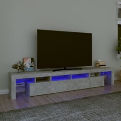 vidaXL TV ormarić s LED svjetlima siva boja betona 230x36 5x40 cm Cijene
