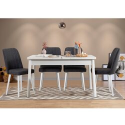  Trpezarijski sto i stolice santiago white anthracite V2 Cene